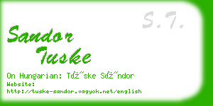 sandor tuske business card